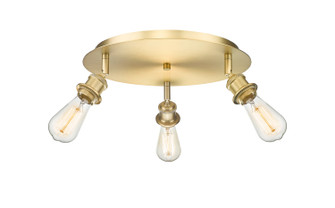 Ballston Three Light Flush Mount in Satin Gold (405|516-3C-SG)
