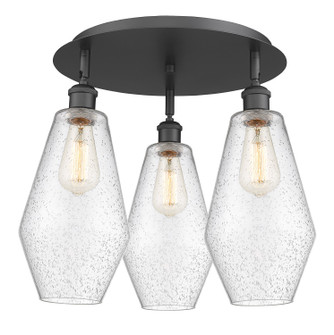 Ballston Three Light Flush Mount in Matte Black (405|516-3C-BK-G654-7)