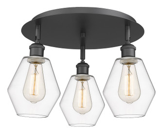 Ballston Three Light Flush Mount in Matte Black (405|516-3C-BK-G652-6)
