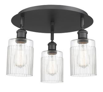 Ballston Three Light Flush Mount in Matte Black (405|516-3C-BK-G342)