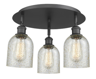 Ballston Three Light Flush Mount in Matte Black (405|516-3C-BK-G259)