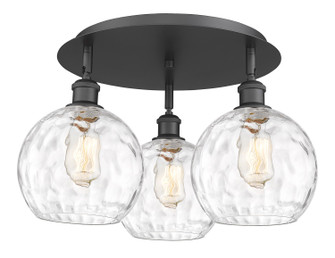 Ballston Three Light Flush Mount in Matte Black (405|516-3C-BK-G1215-8)