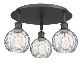 Ballston Three Light Flush Mount in Matte Black (405|516-3C-BK-G1215-6)