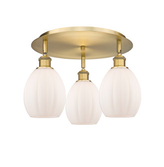 Ballston Three Light Flush Mount in Brushed Brass (405|516-3C-BB-G81)