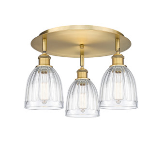 Ballston Three Light Semi-Flush Mount in Brushed Brass (405|516-3C-BB-G442)