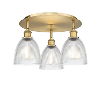 Ballston Three Light Semi-Flush Mount in Brushed Brass (405|516-3C-BB-G382)