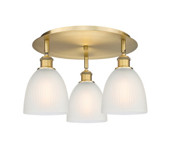 Ballston Three Light Semi-Flush Mount in Brushed Brass (405|516-3C-BB-G381)