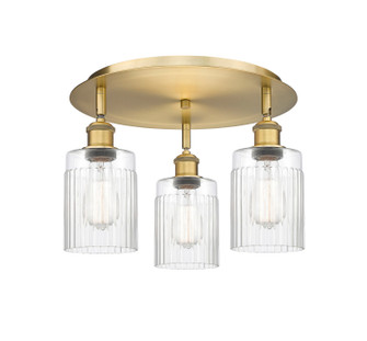 Ballston Three Light Semi-Flush Mount in Brushed Brass (405|516-3C-BB-G342)