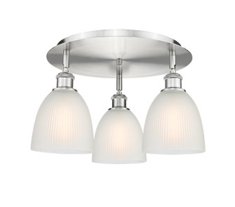 Ballston Three Light Semi-Flush Mount in Antique Brass (405|516-3C-AB-G381)