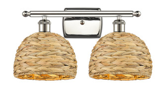 Ballston Two Light Bath Vanity in Polished Nickel (405|516-2W-PN-RBD-8-NAT)