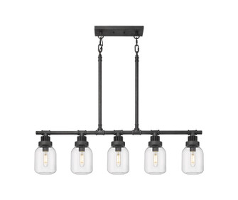 Downtown Urban LED Linear Pendant in Weathered Zinc (405|472-5I-WZ-G472-6CL)