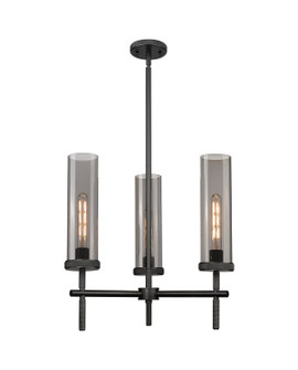 Downtown Urban Three Light Pendant in Matte Black (405|471-3CR-BK-G471-12SM)