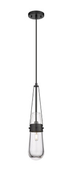 Downtown Urban One Light Pendant in Matte Black (405|452-1P-BK-G452-4CL)