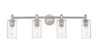Downtown Urban Four Light Bath Vanity in Satin Nickel (405|434-4W-SN-G434-7CL)