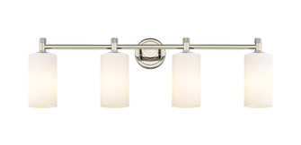 Downtown Urban Four Light Bath Vanity in Polished Nickel (405|434-4W-PN-G434-7WH)