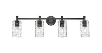 Downtown Urban Four Light Bath Vanity in Matte Black (405|434-4W-BK-G434-7DE)