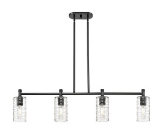 Downtown Urban Four Light Island Pendant in Matte Black (405|434-4I-BK-G434-7DE)
