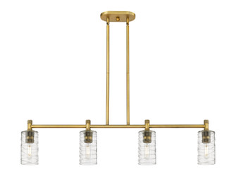 Downtown Urban Four Light Island Pendant in Brushed Brass (405|434-4I-BB-G434-7DE)