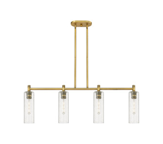 Downtown Urban Four Light Island Pendant in Brushed Brass (405|434-4I-BB-G434-12SDY)