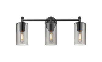 Downtown Urban Three Light Bath Vanity in Matte Black (405|434-3W-BK-G434-7SM)