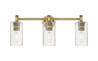 Downtown Urban LED Bath Vanity in Brushed Brass (405|434-3W-BB-G434-7SDY)
