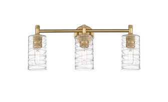 Downtown Urban Three Light Bath Vanity in Brushed Brass (405|434-3W-BB-G434-7DE)