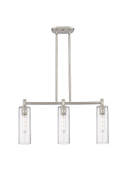 Downtown Urban Three Light Island Pendant in Satin Nickel (405|434-3I-SN-G434-12CL)