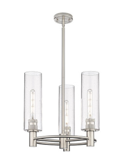 Downtown Urban Three Light Pendant in Satin Nickel (405|434-3CR-SN-G434-12SDY)