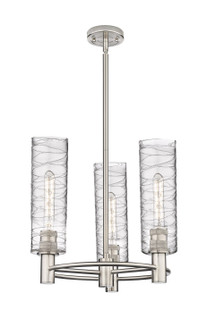 Downtown Urban Three Light Pendant in Satin Nickel (405|434-3CR-SN-G434-12DE)