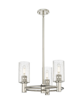 Downtown Urban Three Light Pendant in Polished Nickel (405|434-3CR-PN-G434-7SDY)