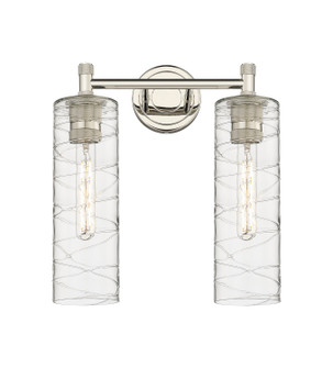 Downtown Urban Two Light Bath Vanity in Polished Nickel (405|434-2W-PN-G434-12DE)
