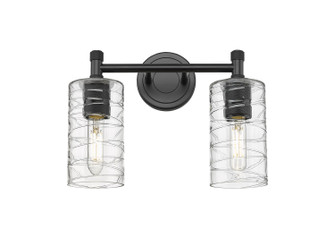 Downtown Urban Two Light Bath Vanity in Matte Black (405|434-2W-BK-G434-7DE)