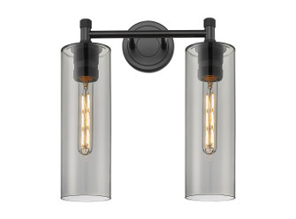 Downtown Urban Two Light Bath Vanity in Matte Black (405|434-2W-BK-G434-12SM)