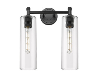 Downtown Urban Two Light Bath Vanity in Matte Black (405|434-2W-BK-G434-12CL)