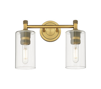Downtown Urban Two Light Bath Vanity in Brushed Brass (405|434-2W-BB-G434-7CL)