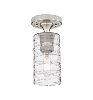 Downtown Urban One Light Flush Mount in Satin Nickel (405|434-1F-SN-G434-7DE)