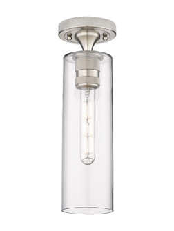 Downtown Urban One Light Flush Mount in Satin Nickel (405|434-1F-SN-G434-12CL)