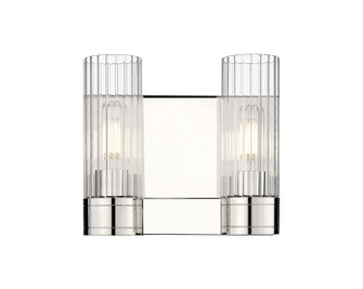 Downtown Urban Two Light Bath Vanity in Polished Nickel (405|429-2W-PN-G429-8CL)