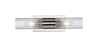 Downtown Urban Two Light Bath Vanity in Polished Nickel (405|429-2WL-PN-G429-8CL)