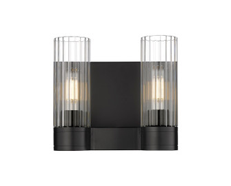 Downtown Urban Two Light Bath Vanity in Matte Black (405|429-2W-BK-G429-8CL)