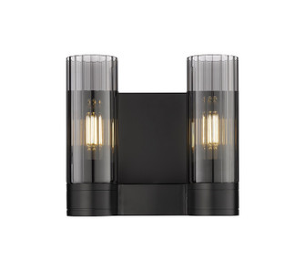 Downtown Urban Two Light Bath Vanity in Matte Black (405|429-2W-BK-G429-8SM)