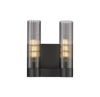 Downtown Urban Two Light Bath Vanity in Matte Black (405|429-2W-BK-G429-11SM)