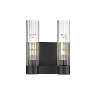 Downtown Urban Two Light Bath Vanity in Matte Black (405|429-2W-BK-G429-11CL)