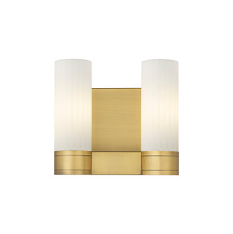 Downtown Urban LED Bath Vanity in Brushed Brass (405|429-2W-BB-G429-8WH)