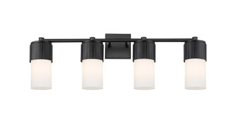 Downtown Urban Four Light Bath Vanity in Matte Black (405|428-4W-BK-G428-7WH)