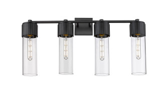 Downtown Urban Four Light Bath Vanity in Matte Black (405|428-4W-BK-G428-12CL)