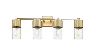 Downtown Urban Four Light Bath Vanity in Brushed Brass (405|428-4W-BB-G428-7SDY)
