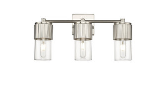 Downtown Urban Three Light Bath Vanity in Satin Nickel (405|428-3W-SN-G428-7CL)
