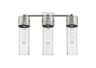 Downtown Urban Three Light Bath Vanity in Polished Nickel (405|428-3W-PN-G428-12CL)