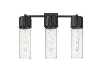 Downtown Urban Three Light Bath Vanity in Matte Black (405|428-3W-BK-G428-12SDY)